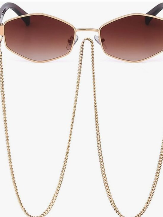 Sunglasses with Gold Chain main image 8